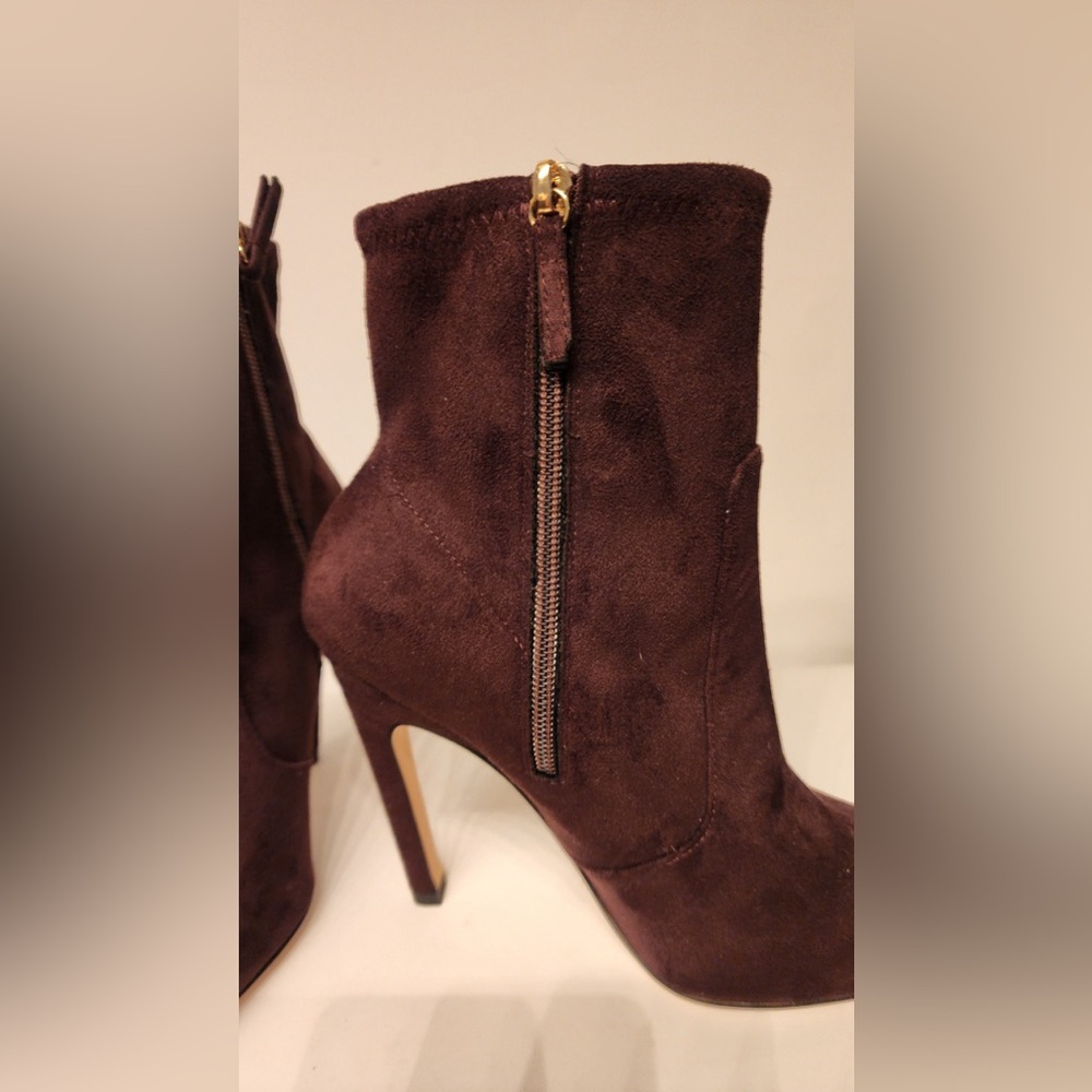 GOOD AMERICAN Womens ICON 110 SUEDE BOOTIE Brown Size 9 - Picture 8 of 12
